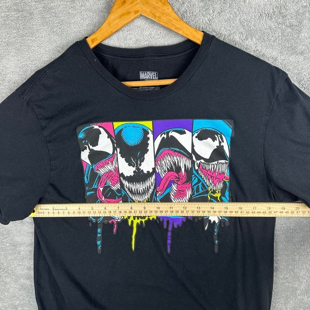 Marvel Comics Venom Graphic Print Black Cotton T-Shirt Youth Size L (42/44) - Picture 4 of 6